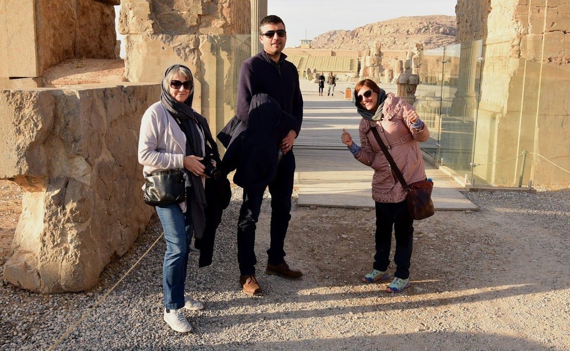 Students visiting Persepolis and Naqsh-e Rostam