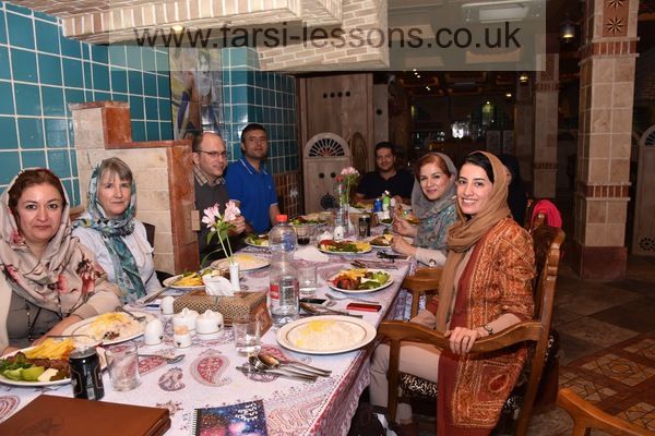 Welcome dinner with Farsi immersion students and host families